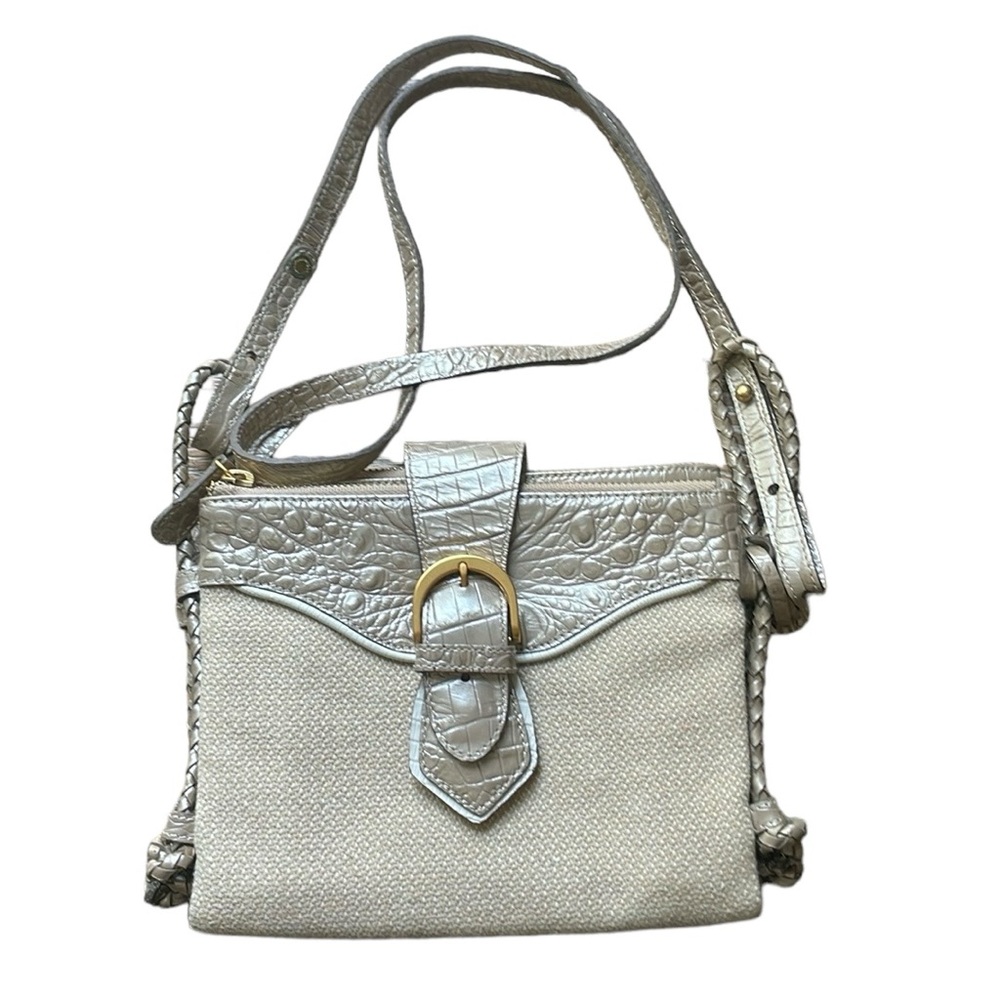 Brahmin Mini Duxbury Croco Leather Shoulder Crossbody… Gem